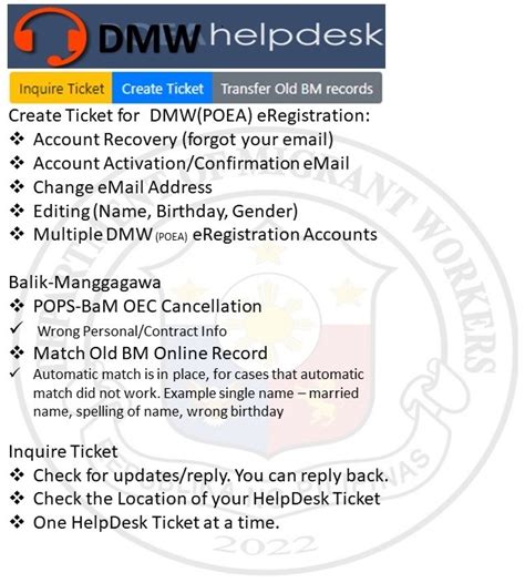 dmw gov ph|e registration department of migrant.